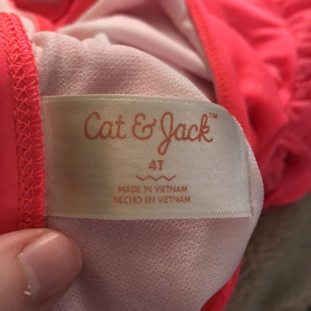 ๐4 for $20 Cat & Jack Pink Swimsuit, size 4T - Picture 4 of 4